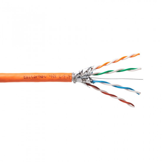 Emiter Net SFTP (S/FTP) Cat.7 Cable 1000MHz, 4x2x23AWG Wire, LSZH-FR