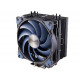 Akasa Alucia H4 Processor Air cooler 12 cm Black, Blue 1 pc(s)