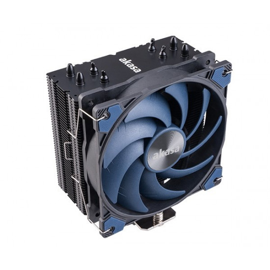 Akasa Alucia H4 Processor Air cooler 12 cm Black, Blue 1 pc(s)