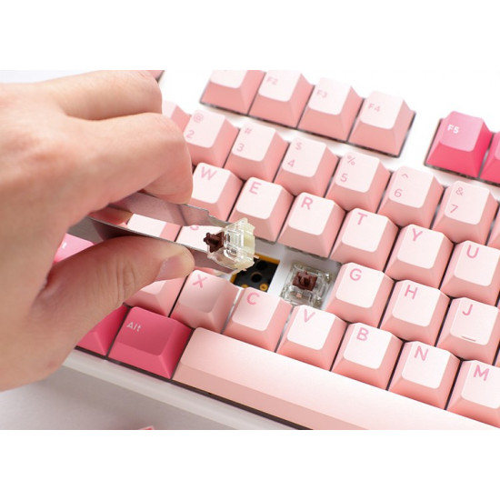 Ducky One 3 TKL Gossamer Pink keyboard Gaming USB US English Pink, White