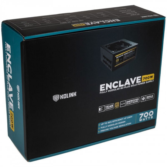 Kolink Enclave power supply unit 700 W 20+4 pin ATX ATX Black