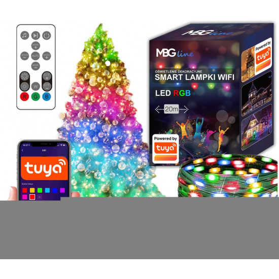 Christmas Tree Lights SMART LED Strip WIFI TUYA 20m USB