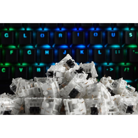 Glorious PC Gaming Race Gateron Black Switches - Linear Silent