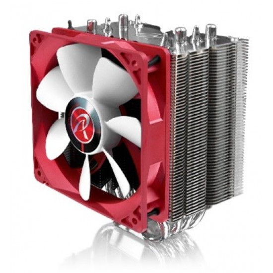 RAIJINTEK Themis Evo Processor Cooler 12 cm Metallic, Red, White