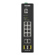 D-Link DIS-200G-12PS network switch Managed L2 Gigabit Ethernet (10/100/1000) Power over Ethernet (PoE) Black