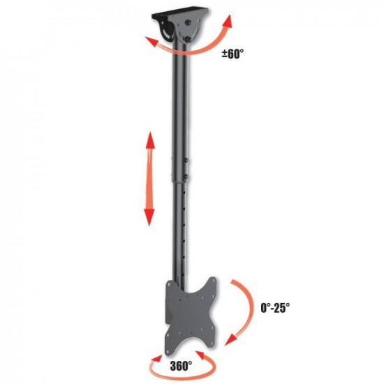 Techly Telescopic Ceiling Support up to 1.6m LED TV LCD 23-42 ICA-CPLB 922L