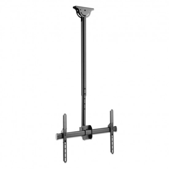 Manhattan TV & Monitor Mount, Ceiling, 1 screen, Screen Sizes: 37-75, Height: 106-156 cm, Black, VESA 200x200 to 600x400mm, Max 50kg, LFD, Lifetime Warranty