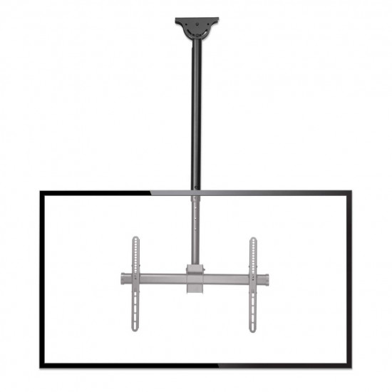 Manhattan TV & Monitor Mount, Ceiling, 1 screen, Screen Sizes: 37-75, Height: 106-156 cm, Black, VESA 200x200 to 600x400mm, Max 50kg, LFD, Lifetime Warranty