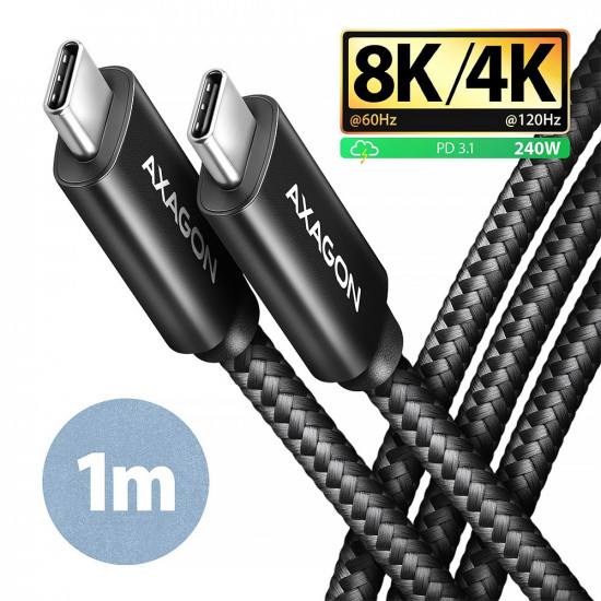 Axagon BUCM4X-CM10AB USB cable USB4 Gen 3x2 1 m USB C Black