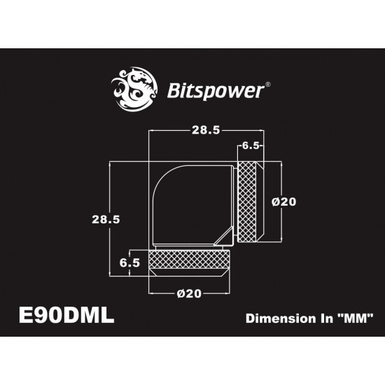 Bitspower Carbon Black Compression bend