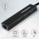 Axagon HMA-GL3A Multiport-Hub USB 3.0 Typ A Gbit-LAN 3x USB-A microSD Wired USB 3.2 Gen 1 (3.1 Gen 1) Type-A Black