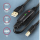 Axagon ADR-215B USB 2.0 A-M -> B-M active connecting/repeater cable 15m - Kabel - Digital/Daten USB cable USB A USB B Black