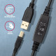 Axagon ADR-215B USB 2.0 A-M -> B-M active connecting/repeater cable 15m - Kabel - Digital/Daten USB cable USB A USB B Black