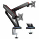 Gaming handle for 2 LCD monitors NanoRS RS887 17-32 2x 8kg (max 16kg) vesa 75x75 and 100x100