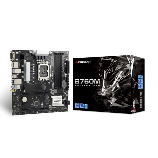 Biostar B760MZ-E PRO motherboard Intel B760 LGA 1700 micro ATX