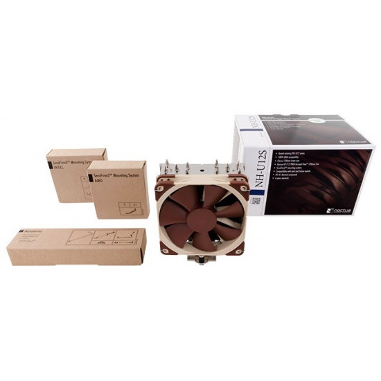 Noctua NH-U12S computer cooling component Processor Cooler 12 cm Brown, Stainless steel