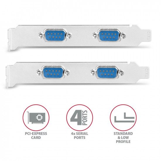 Axagon PCEA-S4N PCIe controller 4x serial