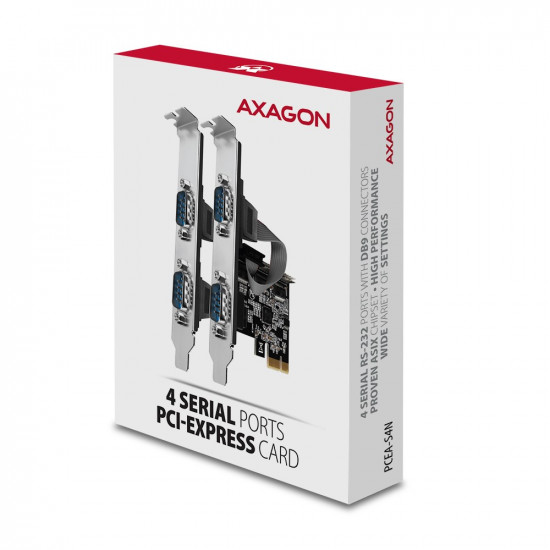 Axagon PCEA-S4N PCIe controller 4x serial