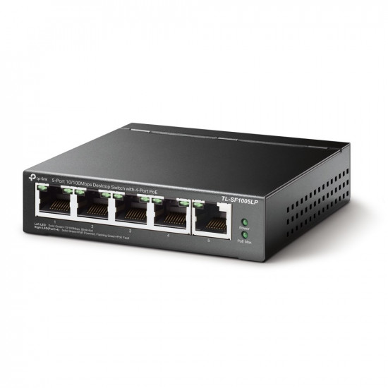 TP-LINK 5-Port 10/100Mbps Desktop Switch with 4-Port PoE