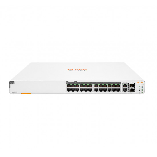 Hewlett Packard Enterprise Aruba Instant On 1960 24G 20p Class4 4p Class6 PoE 2XGT 2SFP+ 370W Managed L2+ Gigabit Ethernet (10/100/1000) Power over Ethernet (PoE) 1U White