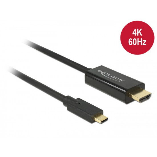 DeLOCK 85290 video cable adapter 1 m USB Type-C HDMI Black