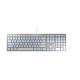 CHERRY KC 6000 Slim keyboard Universal USB US English Silver, White