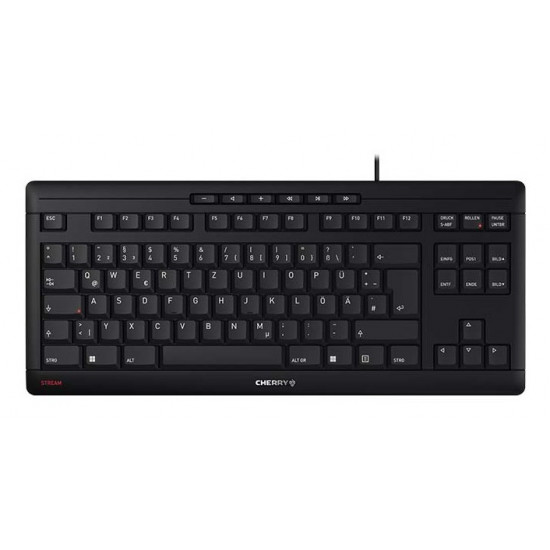 CHERRY STREAM TKL keyboard Universal USB QWERTZ German Black