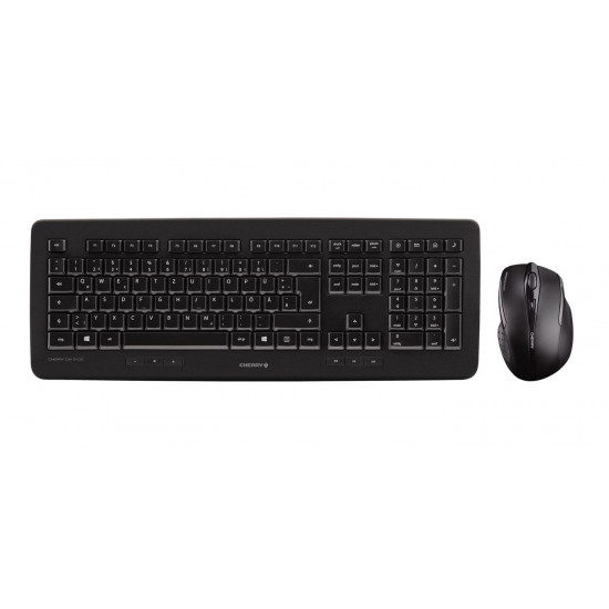 CHERRY DW 5100 keyboard Mouse included Universal RF Wireless QWERTZ German Black