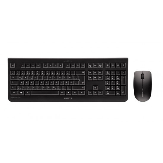 CHERRY DW 3000 keyboard Mouse included Universal RF Wireless AZERTY French Black