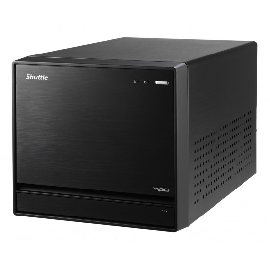 Shuttle XPC cube Barebone SH570R8 - S1200, Intel H570, 1x PCIe X16, 1x PCIe X4, 2x LAN,1x HDMI, 2x DP, 4x 3.5 HDD bays