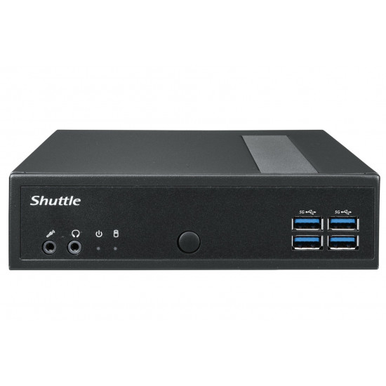 Shuttle XPC slim Barebone DL30N, Intel N100, 1x DDR5, 2x LAN (2x 2.5Gbit), 2xCOM,1xHDMI,1xDP, 1x VGA, fanless, 24/7 permanent operation