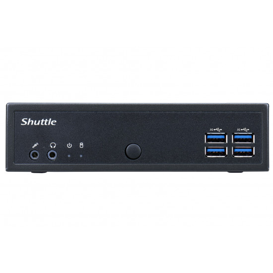 Shuttle XPC slim Barebone DL30N, Intel N100, 1x DDR5, 2x LAN (2x 2.5Gbit), 2xCOM,1xHDMI,1xDP, 1x VGA, fanless, 24/7 permanent operation