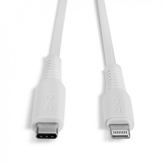 Lindy 3m USB Type C to Lightning Cable White