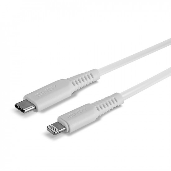 Lindy 3m USB Type C to Lightning Cable White