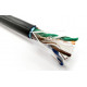 Gel-filled Outdoor Installation Cable DIGITUS cat.6, F/UTP, AWG 23/1, PE, 305m, black, reel