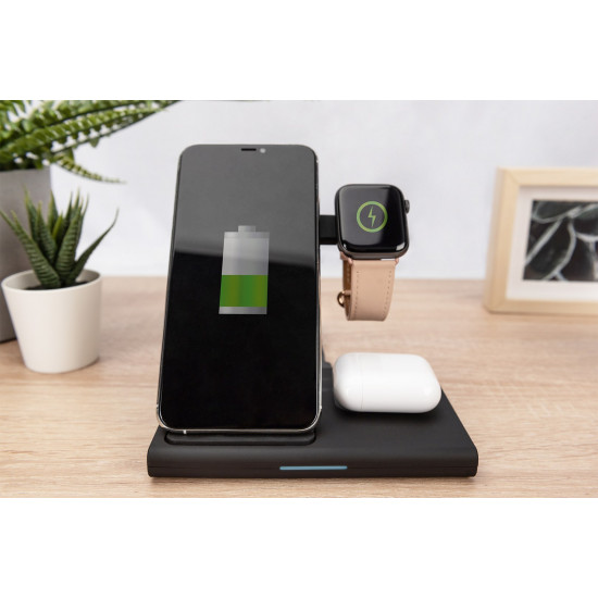 Digitus 3 in 1 Charging Station, foldable, wireless