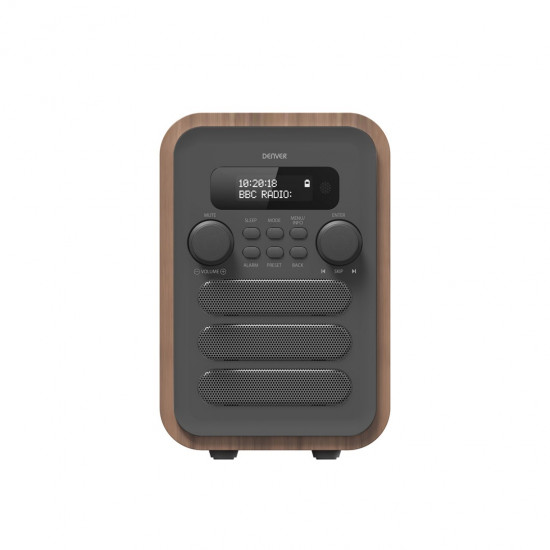 Denver DAB-48GREY radio Personal Digital Grey, Wood