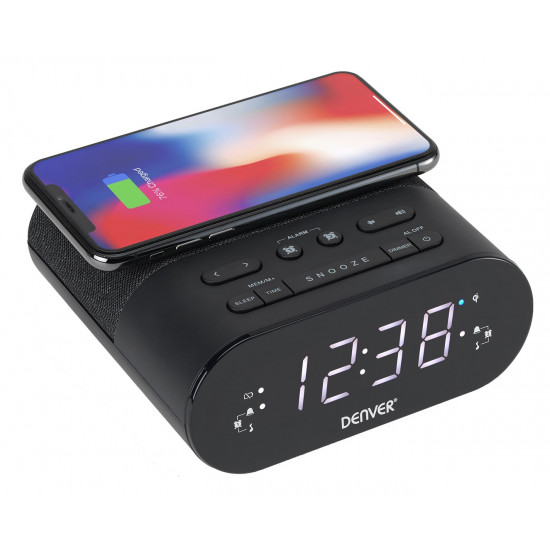 Denver CRQ-107 alarm clock Digital alarm clock Black