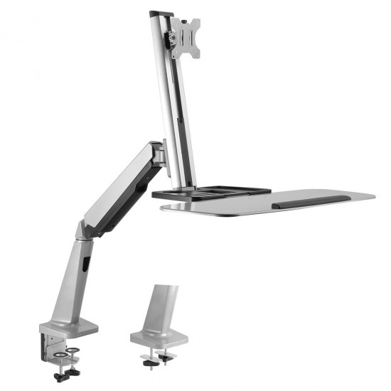 Maclean MC-728 monitor mount / stand 81.3 cm (32) Silver