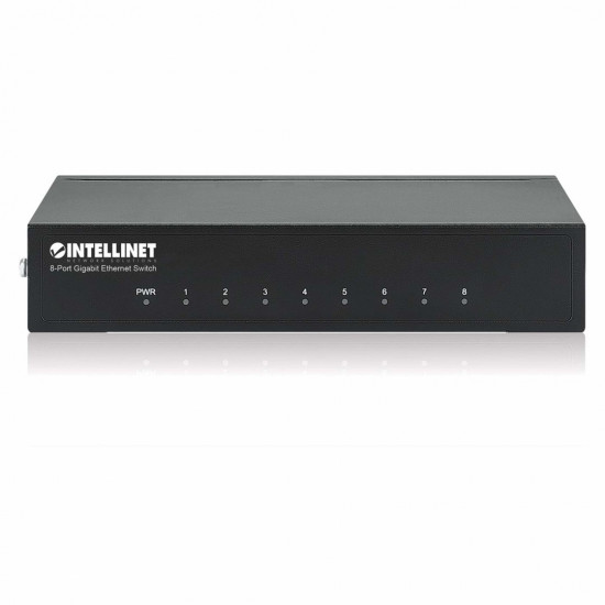 Intellinet 8-Port Gigabit Ethernet Switch, Metal, Box