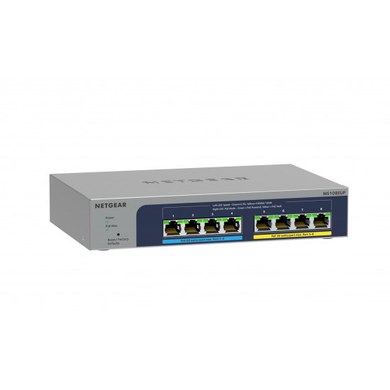 NETGEAR 8-port Ultra60 PoE++ Multi-Gigabit (2.5G) Ethernet Plus Switch Managed L2/L3 2.5G Ethernet (100/1000/2500) Power over Ethernet (PoE) Grey