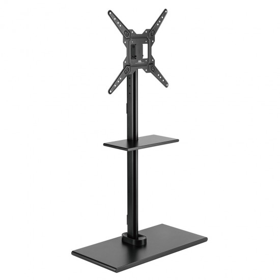 TV Floor Stand with Maclean Shelf, 23-55, 35kg, Black, MC-972