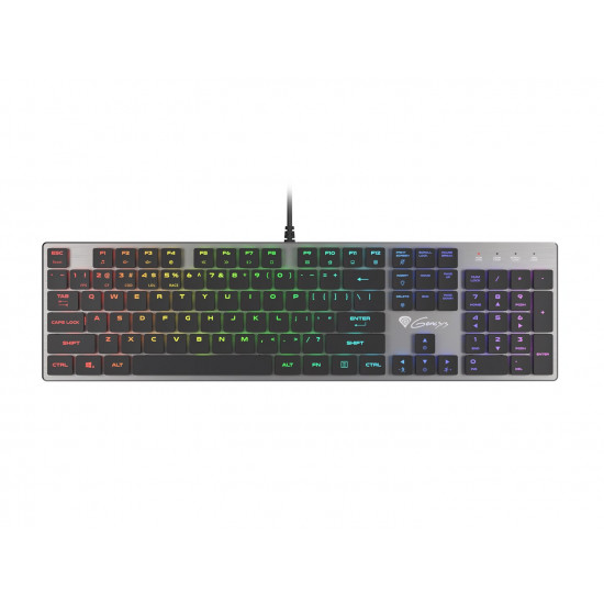 GENESIS Thor 420 RGB keyboard Gaming USB QWERTY US International Silver