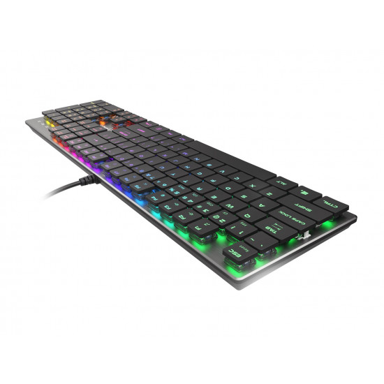 GENESIS Thor 420 RGB keyboard Gaming USB QWERTY US International Silver