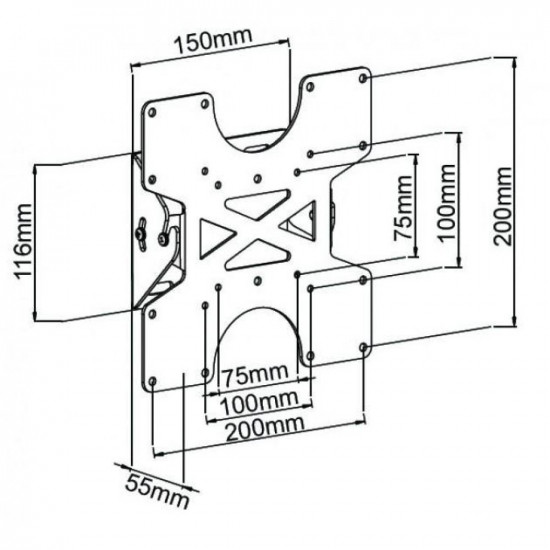 Techly 17-37 Wall Bracket for LED LCD TV Tilt Black ICA-LCD 113-BK