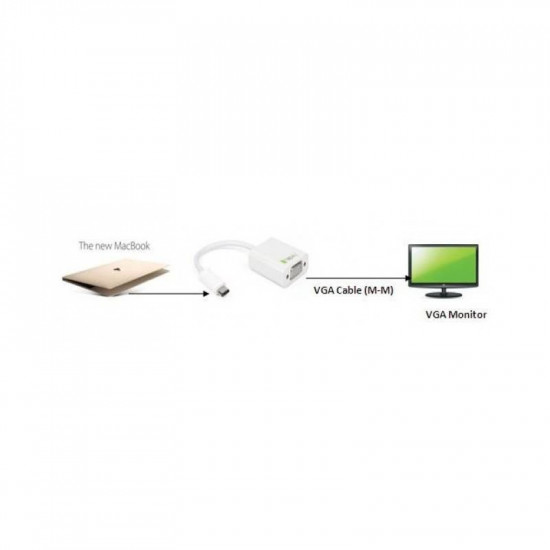 Techly IADAP-USB31-VGA USB graphics adapter White