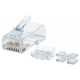 Intellinet RJ45 Modular Plugs Pro Line, Cat6A, UTP, 3-prong, for solid wire, 50 µ gold-plated contacts, 80 pack