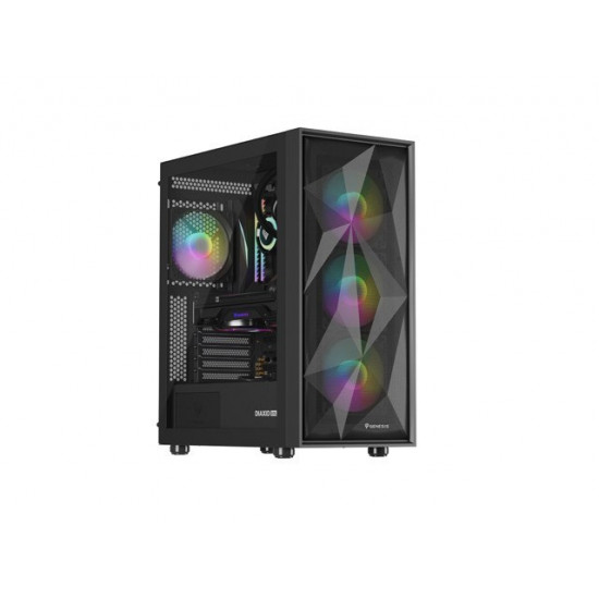 GENESIS DIAXID 605 ARGB MIDI TOWER CASE WITH USB-C WINDOW BLACK