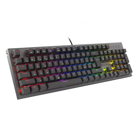 KLAWIATURA DLA GRACZY GENESIS THOR 303 CZ/SK PODŚWIETLENIE RGB MECHANICZNA RED CZARNA SWITCH HOT SWA