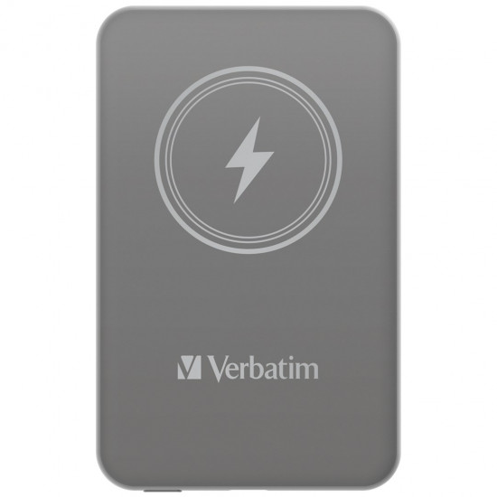 Verbatim Charge 'n' Go Magnetic Wireless Power Bank 5000mAh Grey